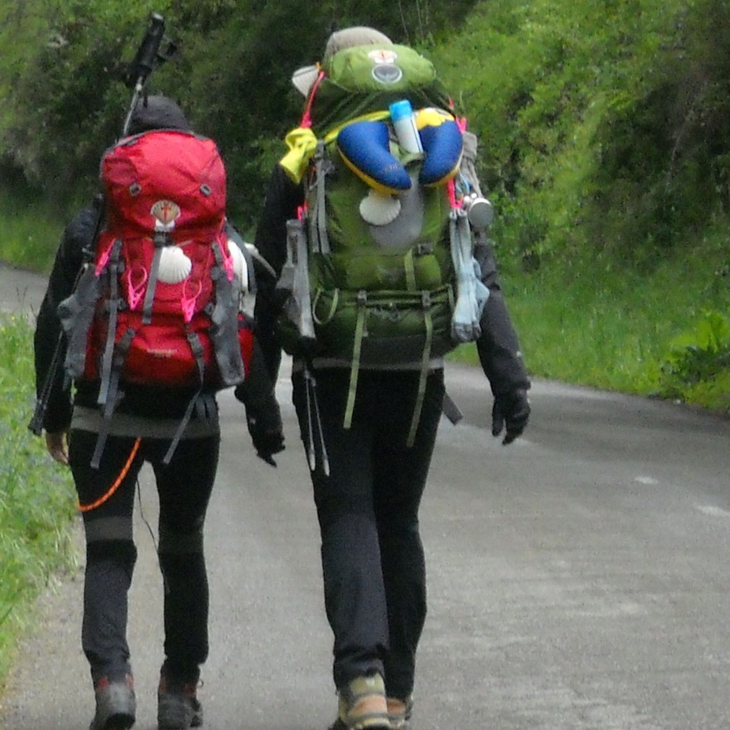 photo of two pilgrims on the Camino Francés