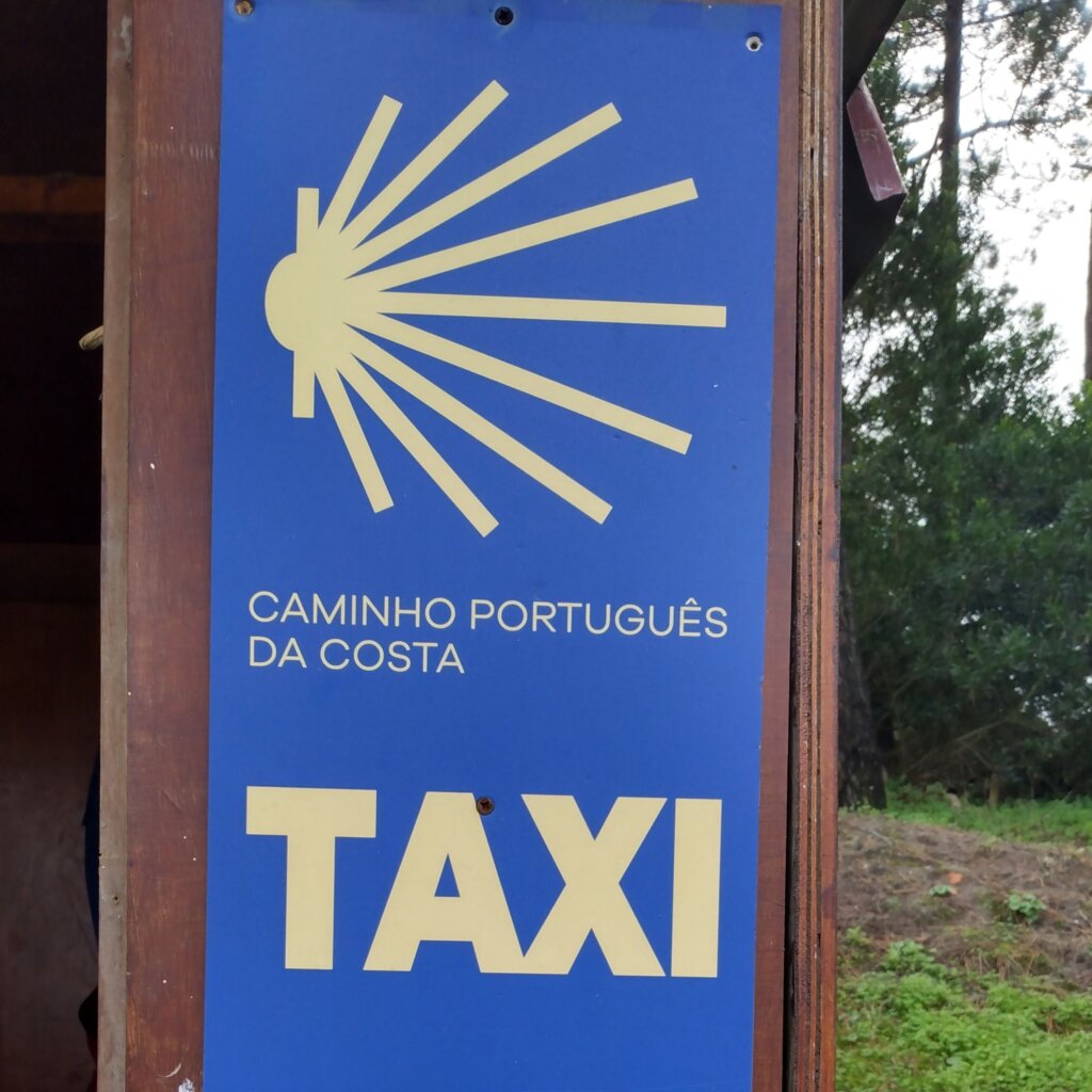 water taxi sign on the Caminho Português