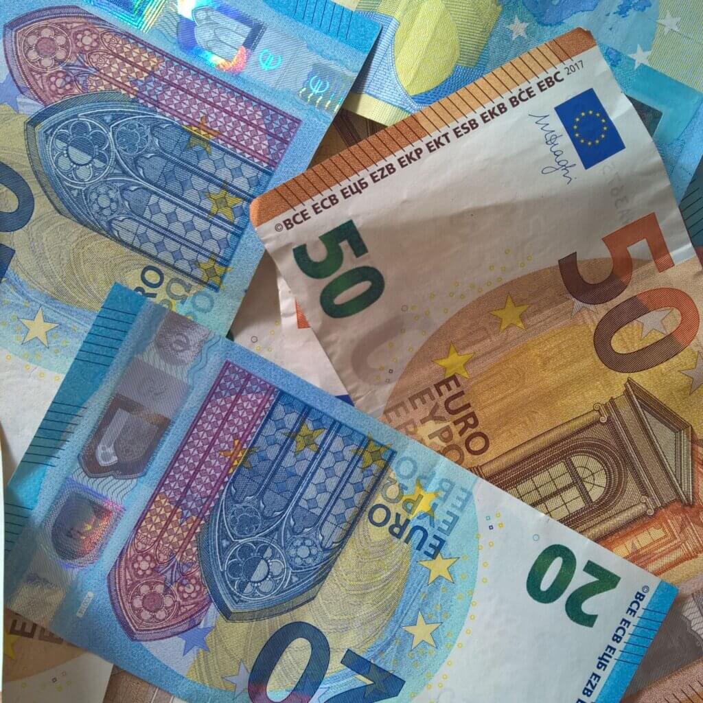 photo of euro notes