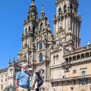 man and woman in front of Cathedral