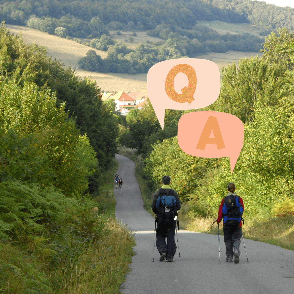 two people walking